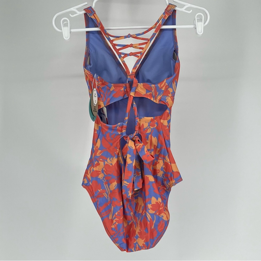 PRANA NWT ATALIA ONE PIECE SWIMSUIT IN MORNING GLORY BLOOM SMALL AND MEDIUM - Picture 4 of 12